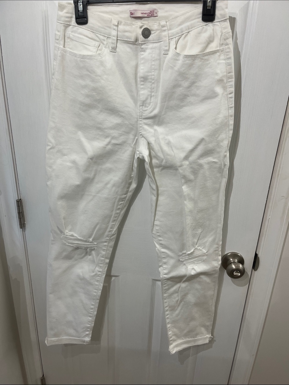 White Distressed Skinny Jeans